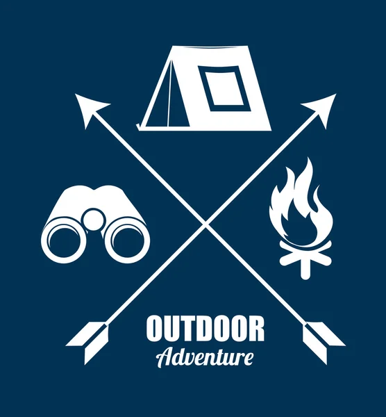 Bosque camping diseño — Vector de stock