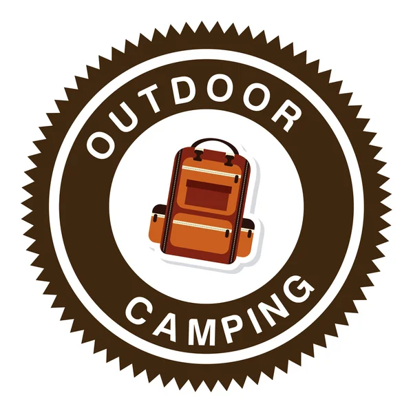 Conception de camping forestier — Image vectorielle