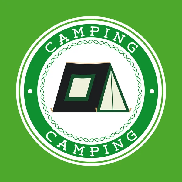 Conception de camping forestier — Image vectorielle