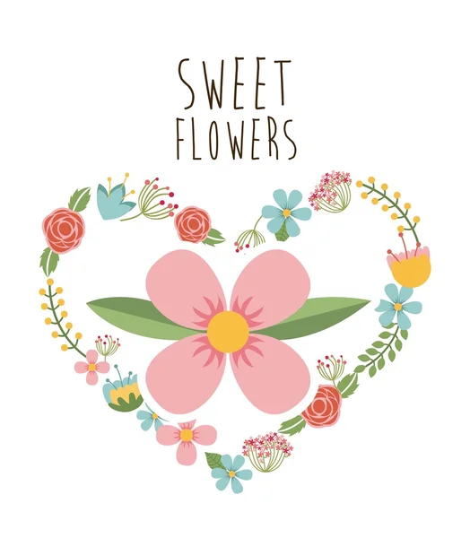 Diseño floral — Vector de stock