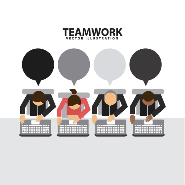 Teamwerk ontwerp — Stockvector