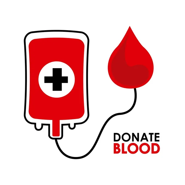 रक्त डिजाइन दान करें — स्टॉक वेक्टर