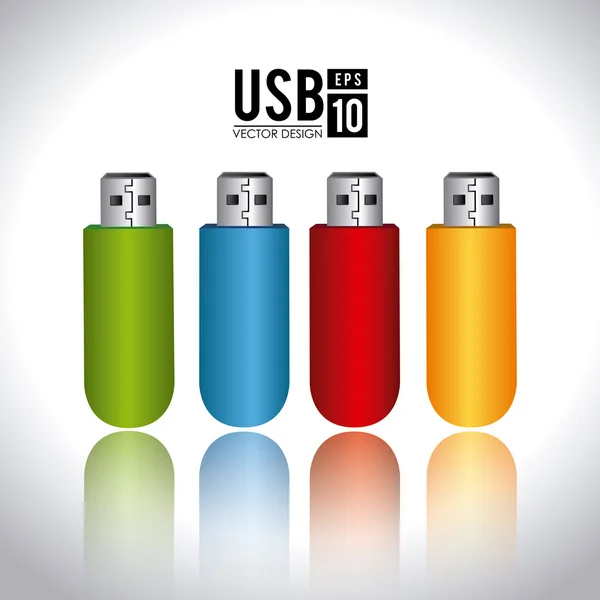 Diseño USB — Vector de stock