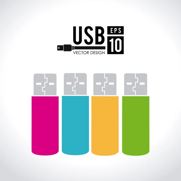 Projekt USB — Wektor stockowy