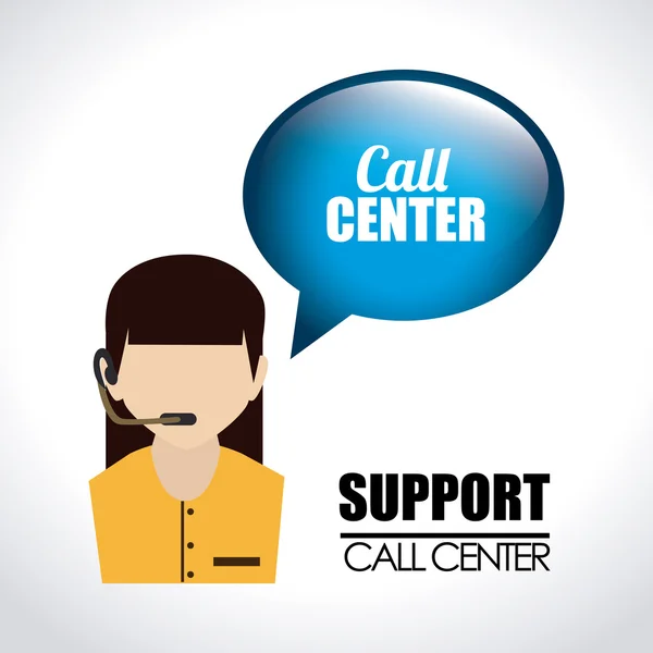 Call center ontwerp — Stockvector