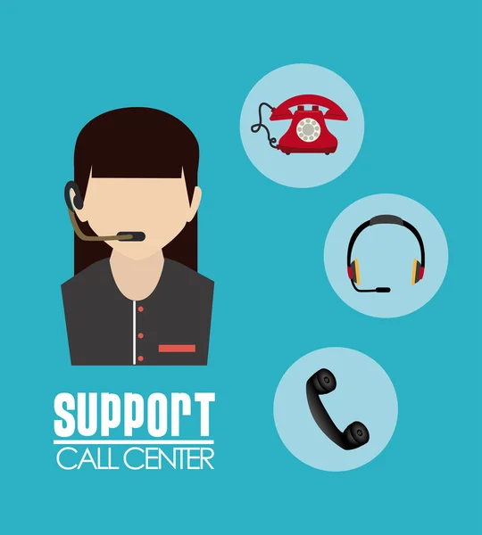 Progettazione call center — Vettoriale Stock