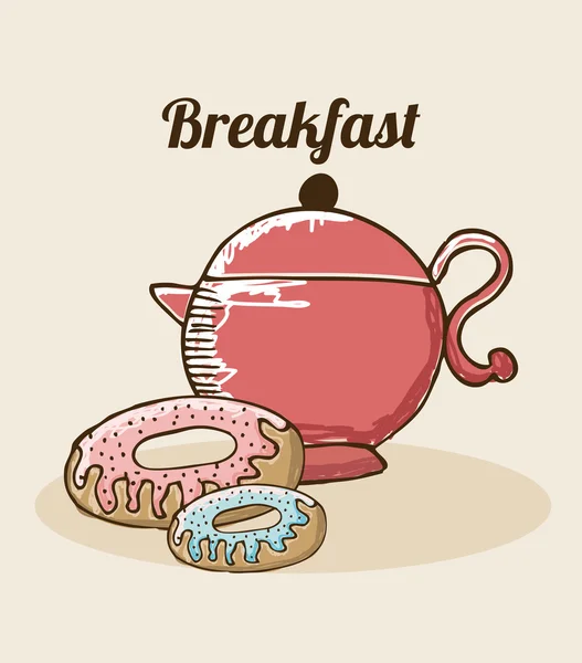 Diseño del desayuno — Vector de stock