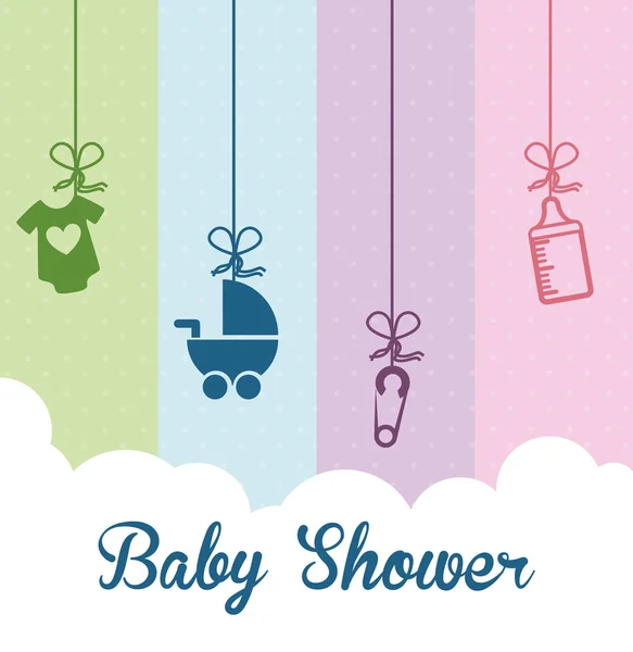 Baby douche ontwerp — Stockvector