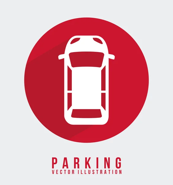 Parkplatzgestaltung — Stockvektor