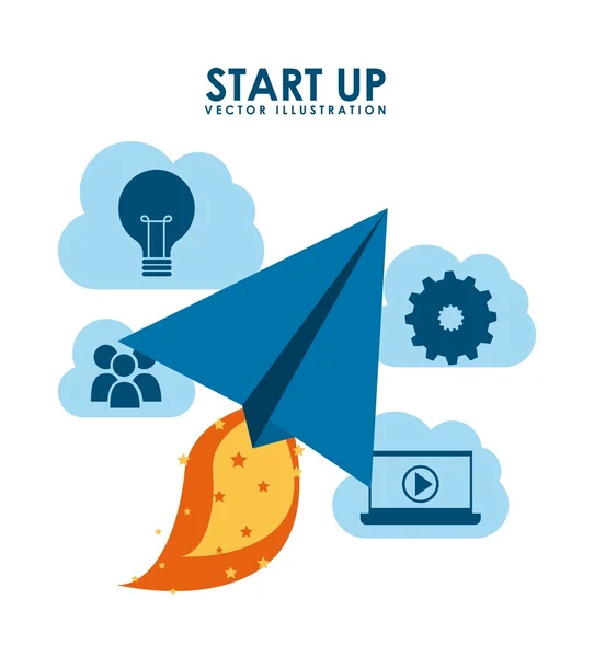 Start up design — Stock Vector