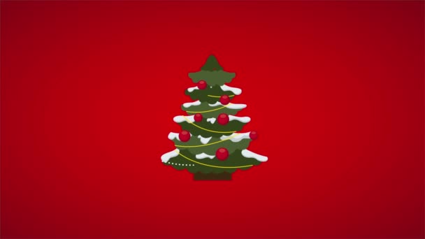 Animación del árbol de Navidad — Vídeo de stock