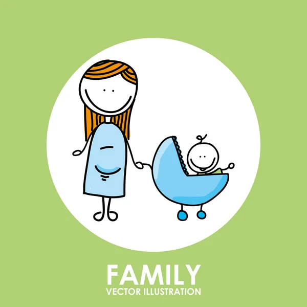 Familie ontwerp — Stockvector