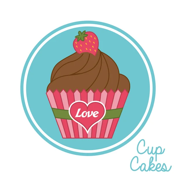 Design Cupcake — Vettoriale Stock