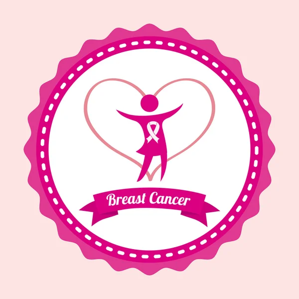 Breast cancer design — Stock Vector