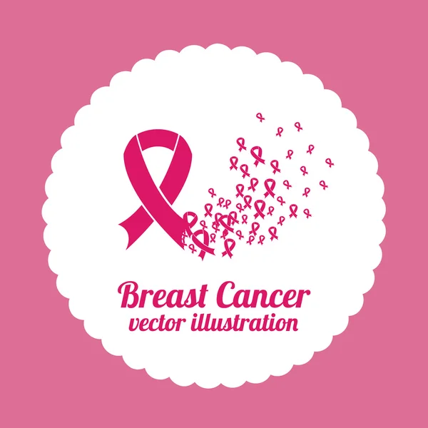 Diseño del cáncer de mama — Vector de stock