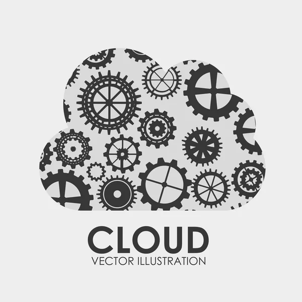 Diseño de nubes — Vector de stock