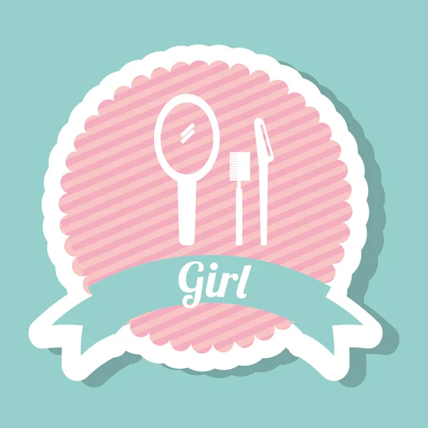 Girl design — Stock Vector