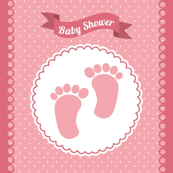 Babby shower design — Stock Vector