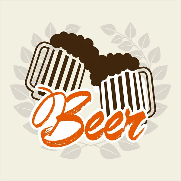 Diseño de cerveza — Vector de stock