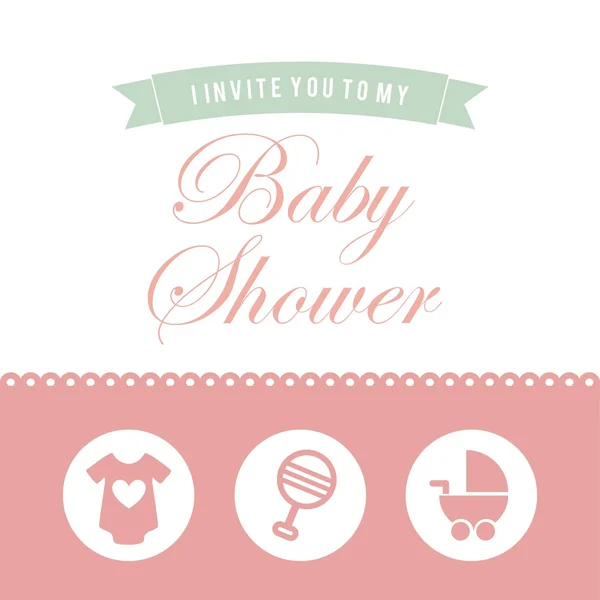 Baby douche ontwerp — Stockvector