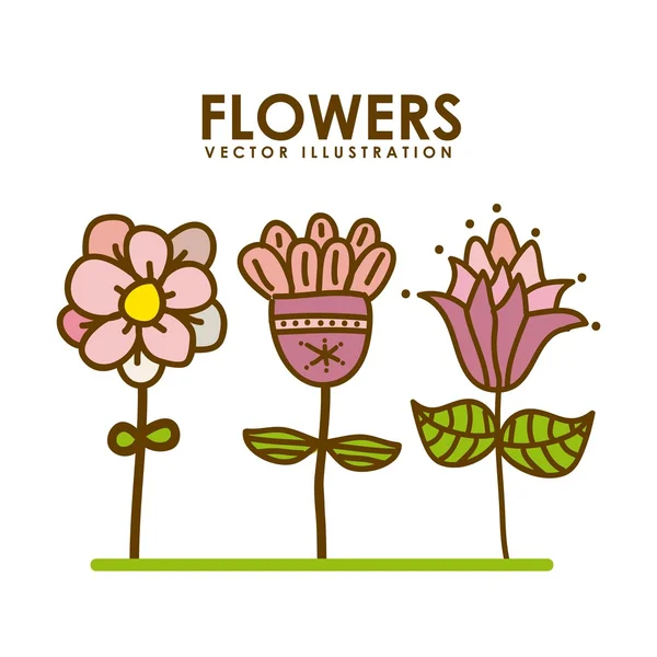 Diseño de flores — Archivo Imágenes Vectoriales