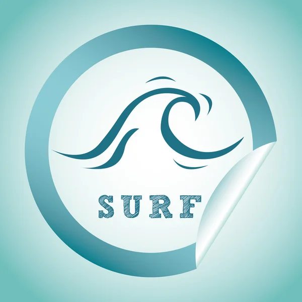 Surf design — Stock Vector