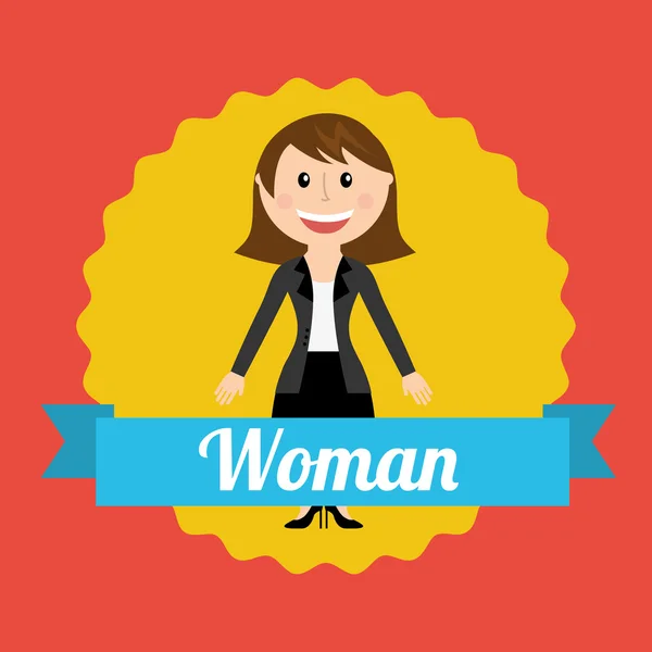 Mujer diseño — Vector de stock