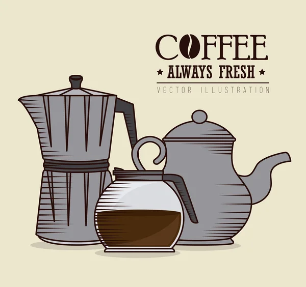 Diseño de café — Vector de stock