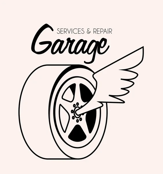 Conception de garage — Image vectorielle