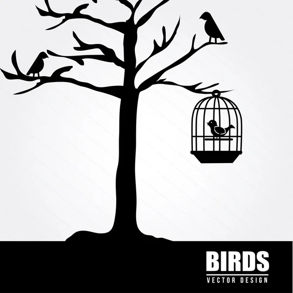Progettazione degli uccelli — Vettoriale Stock
