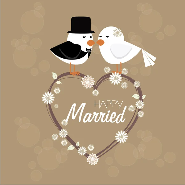 Счастливый брак — стоковый вектор