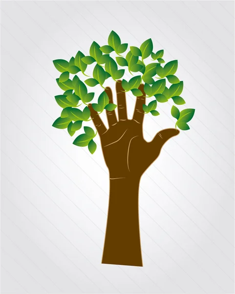 Hand tree — Stock Vector