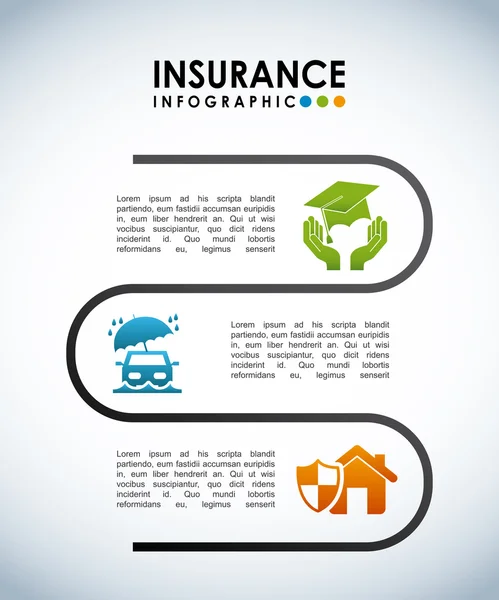 Insurance design — Stock Vector