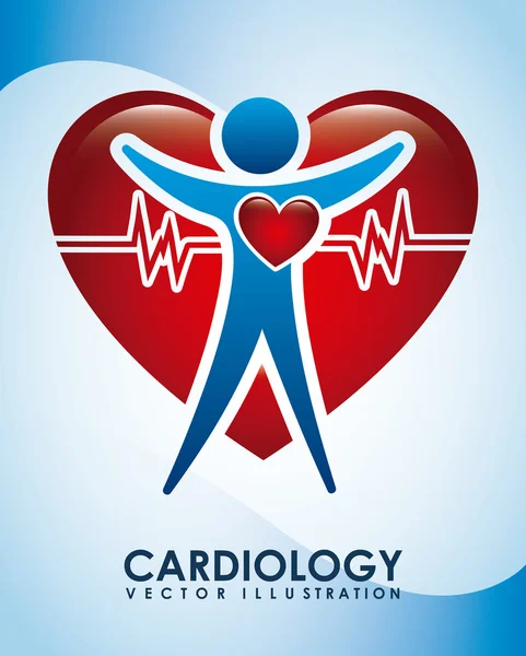 Desenho da cardiologia — Vetor de Stock