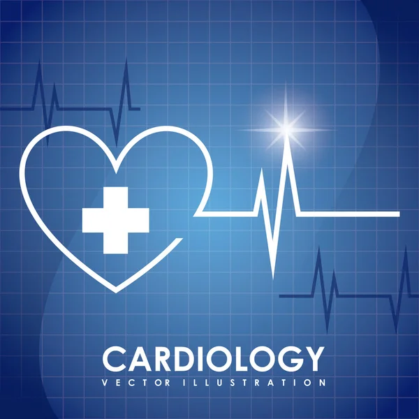 Diseño de cardiología — Vector de stock