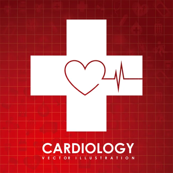 Desenho da cardiologia — Vetor de Stock