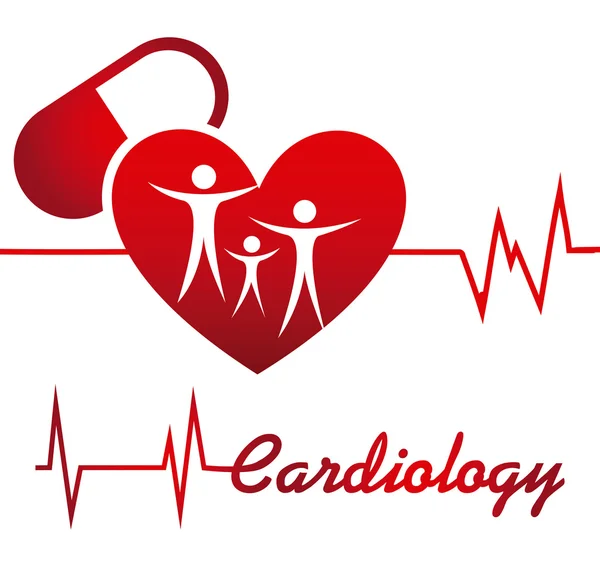 Diseño de cardiología — Vector de stock