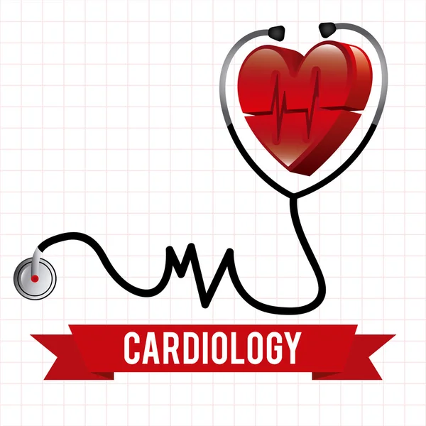 Cardiology design — Stock Vector