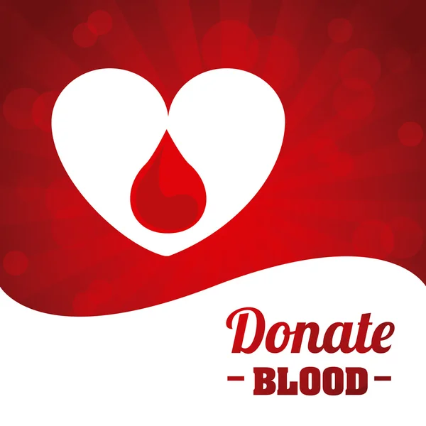 Donar sangre diseño — Vector de stock