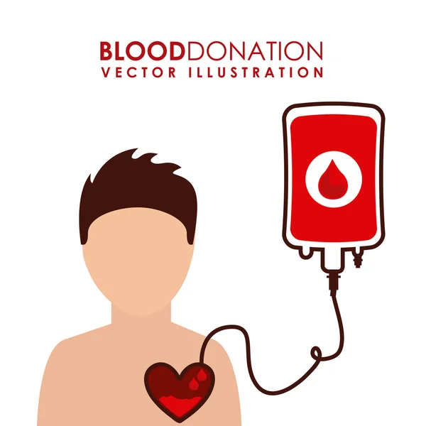 Donar sangre diseño — Vector de stock