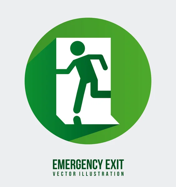 Diseño de salida de emergencia — Vector de stock