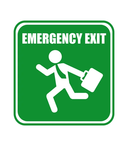 Emergency exit design — Stock Vector
