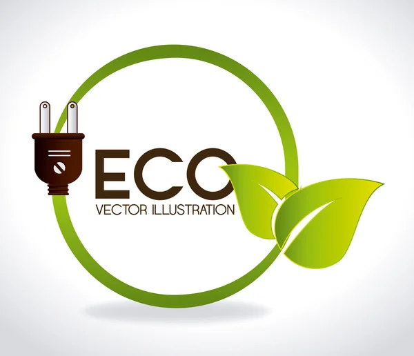 Desenho da ecologia — Vetor de Stock