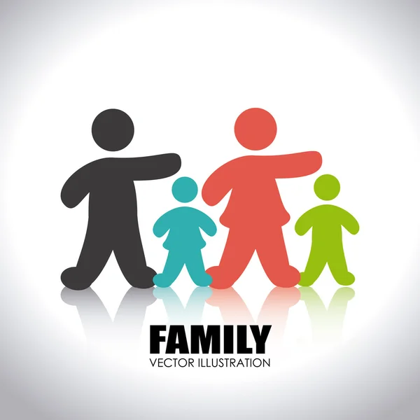 Diseño familiar — Vector de stock