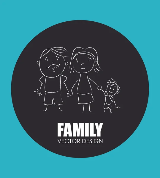 Familiendesign — Stockvektor