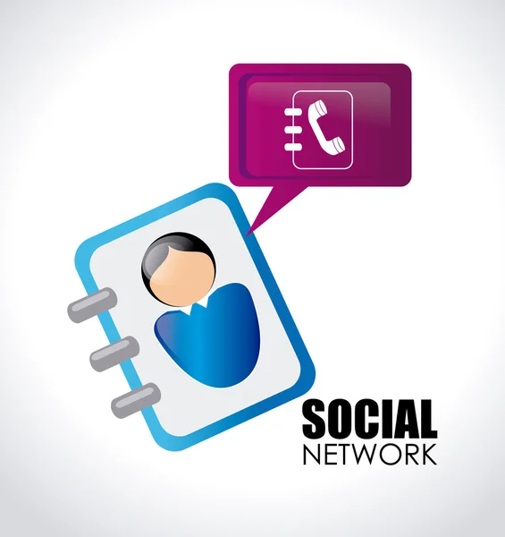 Progettazione social network — Vettoriale Stock