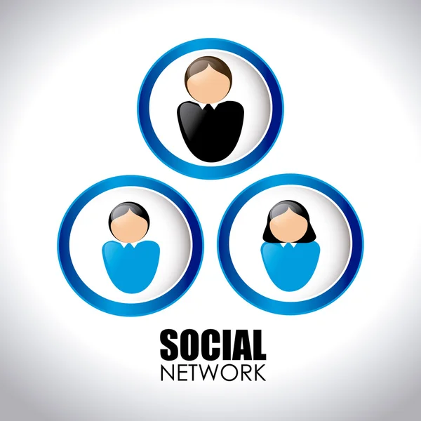 Progettazione social network — Vettoriale Stock