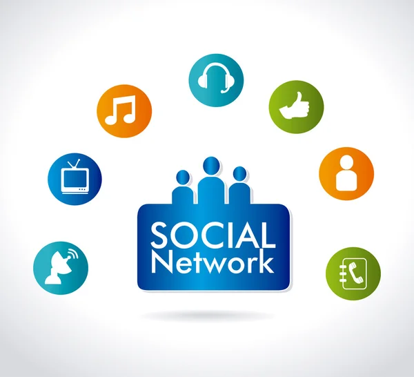 Design sozialer Netzwerke — Stockvektor