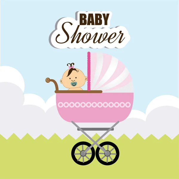 Baby douche ontwerp — Stockvector