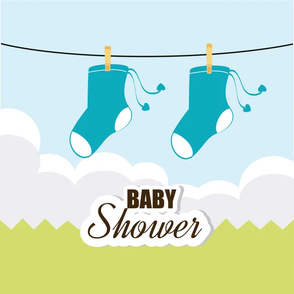 Baby douche ontwerp — Stockvector